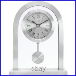 200 x 165 x 50 mm Bathgate Pendule de cheminée argentée en Verre 200 x 165 x 50 mm Bathgate Pendule de cheminée argentée en Verre