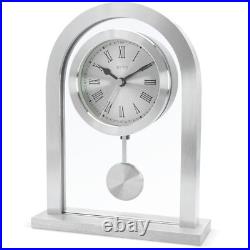 200 x 165 x 50 mm Bathgate Pendule de cheminée argentée en Verre 200 x 165 x 50 mm Bathgate Pendule de cheminée argentée en Verre