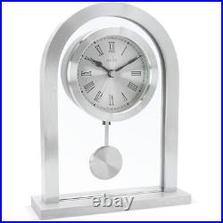 200 x 165 x 50 mm Bathgate Pendule de cheminée argentée en Verre 200 x 165 x 50 mm Bathgate Pendule de cheminée argentée en Verre