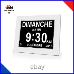 8 LCD Horloge Numérique Calendrier Avec Date, Jour Et Heure