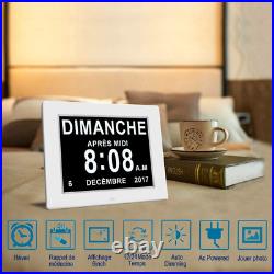 8 LCD Horloge Numérique Calendrier Avec Date, Jour Et Heure