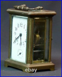 AA 1850 belle pendulette d' officier de voyage 800g12cm réveil à rubis clock
