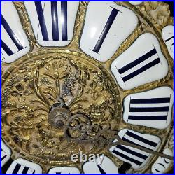 ANCIEN MECANISME MOUVEMENT HORLOGE COMTOISE XVIII éme TRES RARE MOTIF ANCIEN MECANISME MOUVEMENT HORLOGE COMTOISE XVIII éme TRES RARE MOTIF