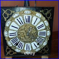 ANCIEN MECANISME MOUVEMENT HORLOGE COMTOISE XVIII éme TRES RARE MOTIF ANCIEN MECANISME MOUVEMENT HORLOGE COMTOISE XVIII éme TRES RARE MOTIF