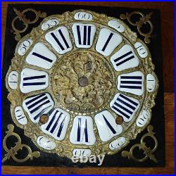 ANCIEN MECANISME MOUVEMENT HORLOGE COMTOISE XVIII éme TRES RARE MOTIF ANCIEN MECANISME MOUVEMENT HORLOGE COMTOISE XVIII éme TRES RARE MOTIF