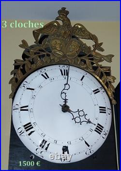 ANCIEN MECANISME MOUVEMENT HORLOGE COMTOISE XVIII éme TRES RARE MOTIF ANCIEN MECANISME MOUVEMENT HORLOGE COMTOISE XVIII éme TRES RARE MOTIF