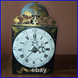 ANCIEN MECANISME MOUVEMENT HORLOGE COMTOISE XVIII éme TRES RARE MOTIF ANCIEN MECANISME MOUVEMENT HORLOGE COMTOISE XVIII éme TRES RARE MOTIF
