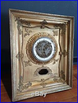 ANCIENNE PENDULE AUTOMATE ep. Restauration 1830 vienne Autriche austrian clock