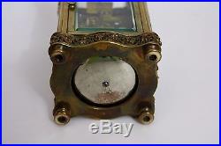 Ancienne Pendule D'officier De Voyage En Bronze A Sonnerie 19eme Officer Clock