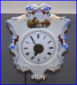 -ANCIENNE PENDULE FORET NOIRE PORCELAINE avec 2 SONNERIES COLLECTION HORLOGE D -ANCIENNE PENDULE FORET NOIRE PORCELAINE avec 2 SONNERIES COLLECTION HORLOGE D