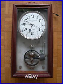 Ancienne Pendule Murale Balancier Ateliers Vaucanson Precision Wall Clock