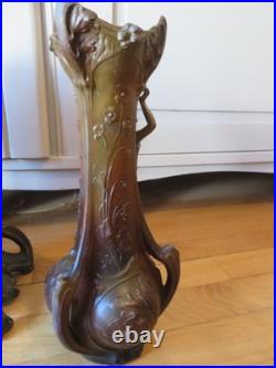 ANCIENNE PENDULE regule GARNITURE DE CHEMINEE DLG Mucha art nouveau femme fleur ANCIENNE PENDULE regule GARNITURE DE CHEMINEE DLG Mucha art nouveau femme fleur