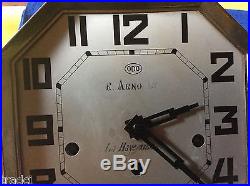 Antique Carillon Horloge Art Deco Odo N° 36 Westminster 8 Tiges 8 Marteaux