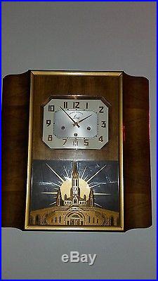 Ancien Carillon Horloge Lora ODO 11 Marteaux 10 Tiges Gros Rouleau Numéro 24