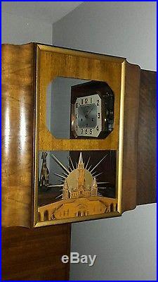Ancien Carillon Horloge Lora ODO 11 Marteaux 10 Tiges Gros Rouleau Numéro 24