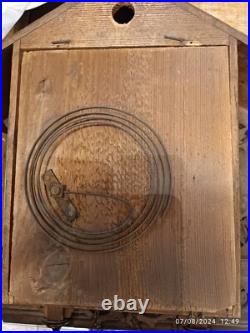 Ancien Coucou Forêt Noire et ses 2 Poids-Kuckucksuhr Bon état