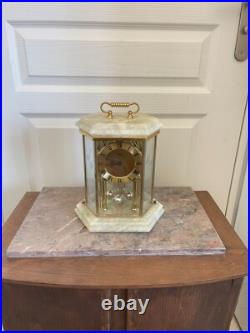 Ancien Horloge Pendule KUNDO QUARTZ Marbre Vert