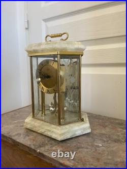 Ancien Horloge Pendule KUNDO QUARTZ Marbre Vert