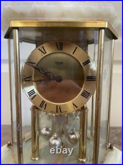 Ancien Horloge Pendule KUNDO QUARTZ Marbre Vert