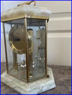 Ancien Horloge Pendule KUNDO QUARTZ Marbre Vert