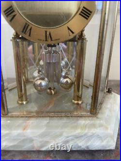 Ancien Horloge Pendule KUNDO QUARTZ Marbre Vert