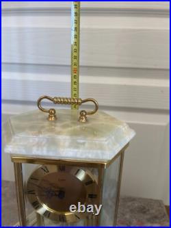 Ancien Horloge Pendule KUNDO QUARTZ Marbre Vert