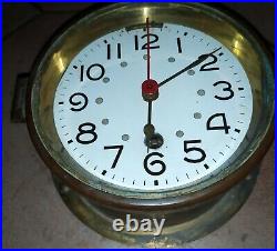 Ancien Horloge pendule De Bord Marine bronze S. Marti 1931, Navy Clock