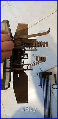 Ancien Mécanisme de Carillon 10 Tiges 10 Marteaux Westminster Horloge ArtDéco