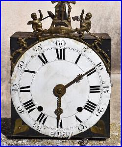 Ancien Mouvement Horloge Comtoise 18 Eme