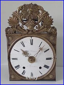 Ancien Mouvement d'horloge Comtoise M. POTELUNE À LIMOGES du 19ième (À réviser)