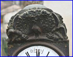 Ancien Mouvement horloge comtoise 3 cloches a restaurer wallclock Uhr