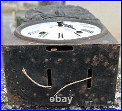 Ancien Mouvement horloge comtoise 3 cloches a restaurer wallclock Uhr