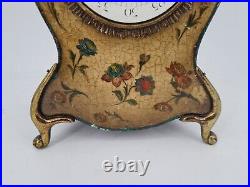 Ancien cartel en bois peint fin XIX ème s, horlogerie