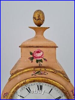 Ancien cartel peint, mouvement horloge, horlogerie