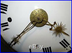 Ancien mécanisme horloge de parquet empire début XIXéme deux marteaux