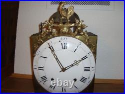 Ancien mouvement comtoise coq orologio old clock uhr reloj