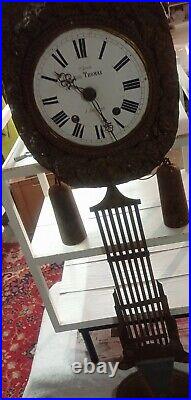 Ancien mouvement d'horloge Comtoise du XIXè à Balancier /poids