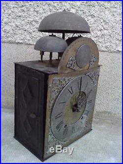 Ancien mouvement d'horloge comtoise 4 CLOCHES uhr clock 1er empire bell