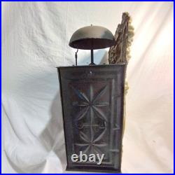 Ancien mouvement de comtoise sonnerie cloche + balancier + poids + clé SLE19