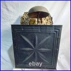 Ancien mouvement de comtoise sonnerie cloche + balancier + poids + clé SLE19