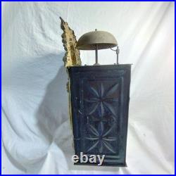 Ancien mouvement de comtoise sonnerie cloche + balancier + poids + clé SLE19