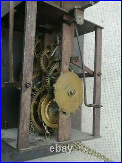 Ancien mouvement horloge liégeoise 1827 uhr clock ETROEUNGT mahy chaîne