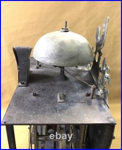 Ancien mouvement / mécanisme d'horloge comtoise XVIII 18ème fronton coq aigles