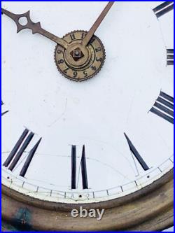 Ancien mouvement mini comtoise Romanet et Cie pendule horloge clock uhr 19ème