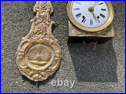 AncienMouvement d'horloge de comtoise MOLY Castelnau XIX AncienMouvement d'horloge de comtoise MOLY Castelnau XIX