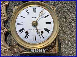 AncienMouvement d'horloge de comtoise MOLY Castelnau XIX AncienMouvement d'horloge de comtoise MOLY Castelnau XIX