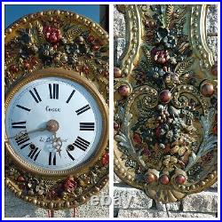 Ancienne Horloge Comtoise Balancier Uhr
