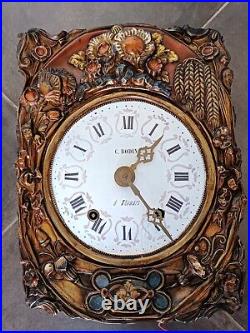 Ancienne Horloge Comtoise Balancier Uhr
