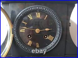 Ancienne Horloge Pendule 19eme Noire Napoleon Tetes Lion G. Philippe Palais Royal