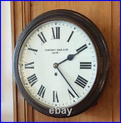 Ancienne Horloge Pendule Murale Anglaise Camerer Cuss & Co/English Wall Clock